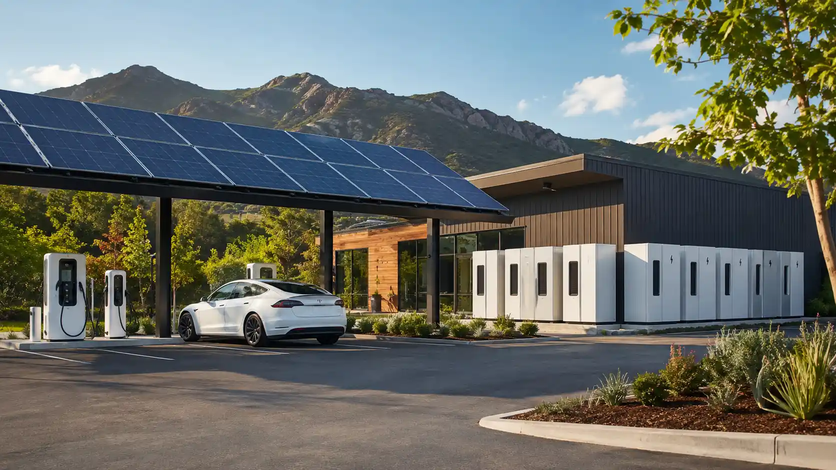 Rural Cornwall solar and battery project