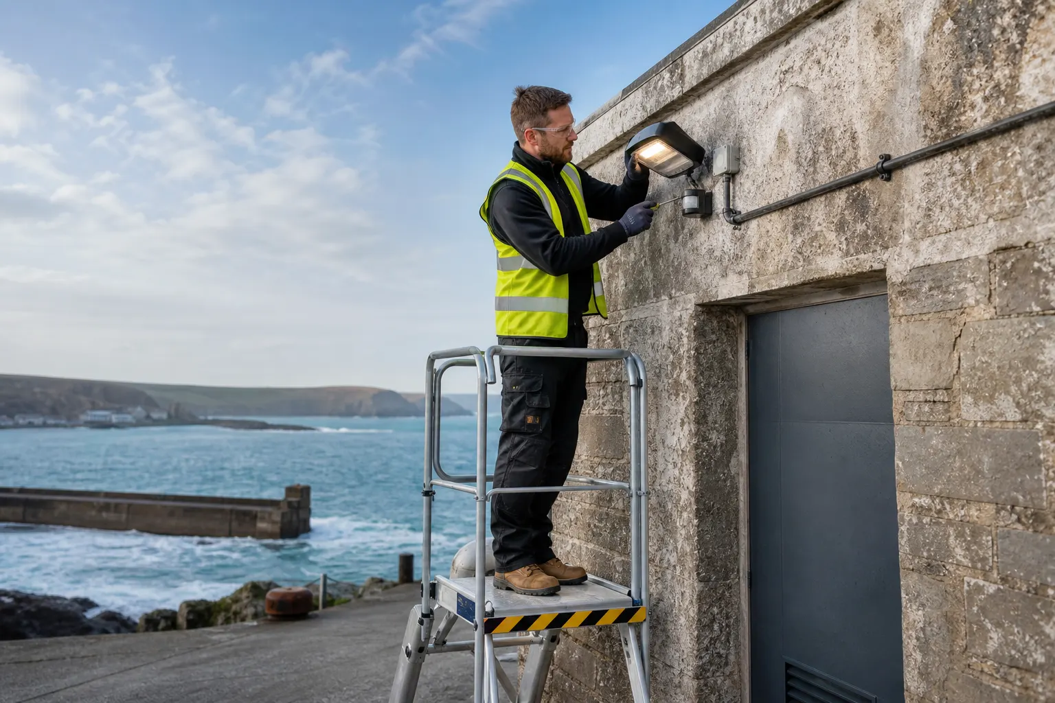 Commercial outdoor lighting in Cornwall without wasted light