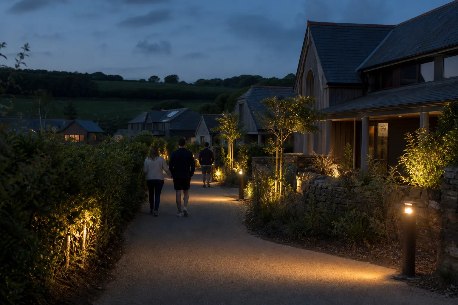 Commercial outdoor lighting in Cornwall without wasted light