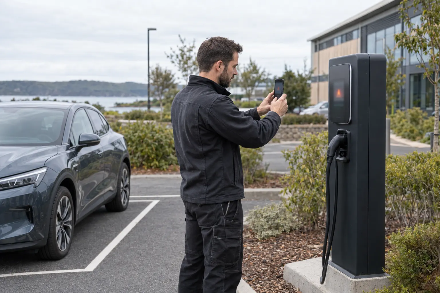 Why a commercial EV charger can stop on a voltage alert