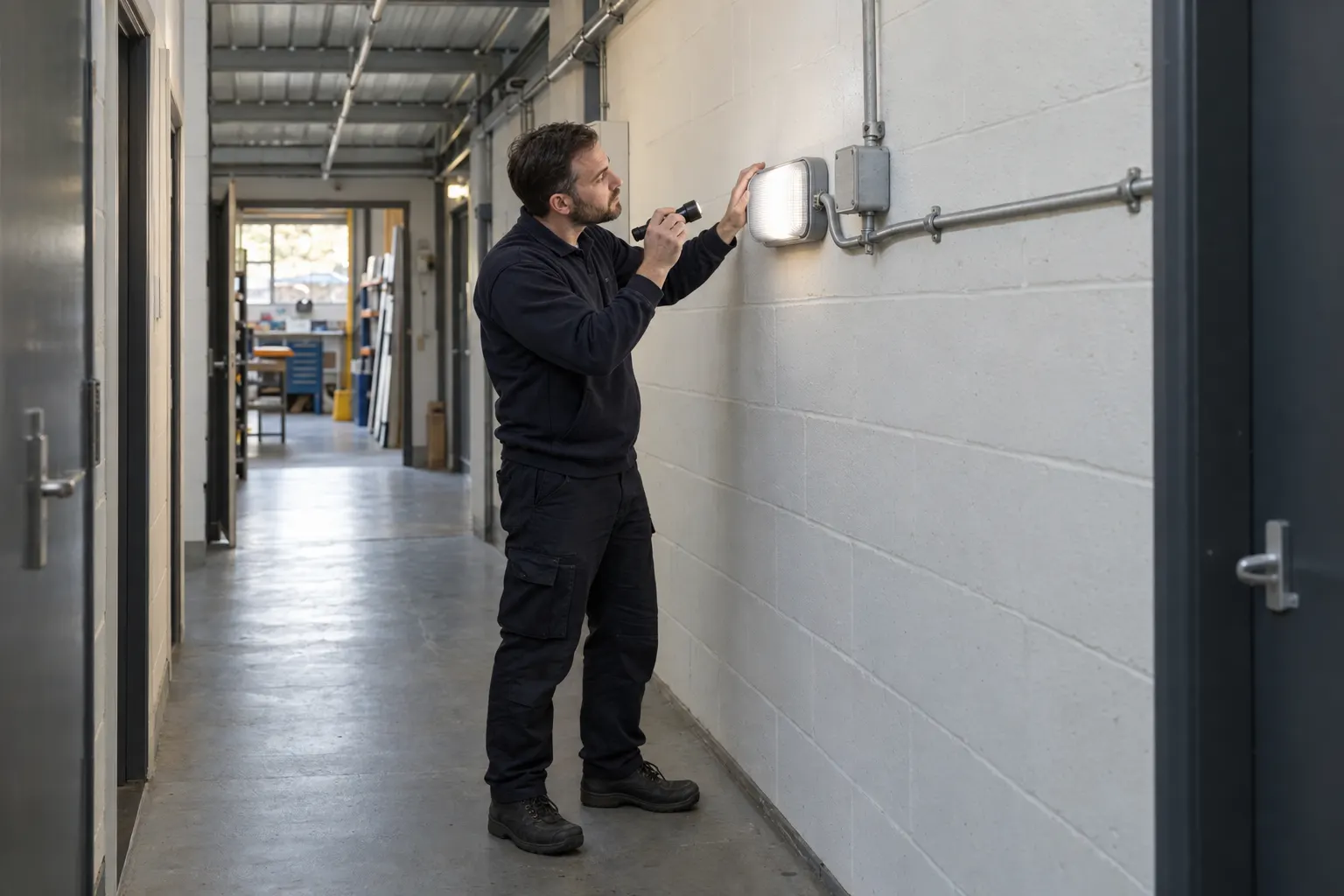 Does an EICR check lighting levels in Falmouth workplaces?