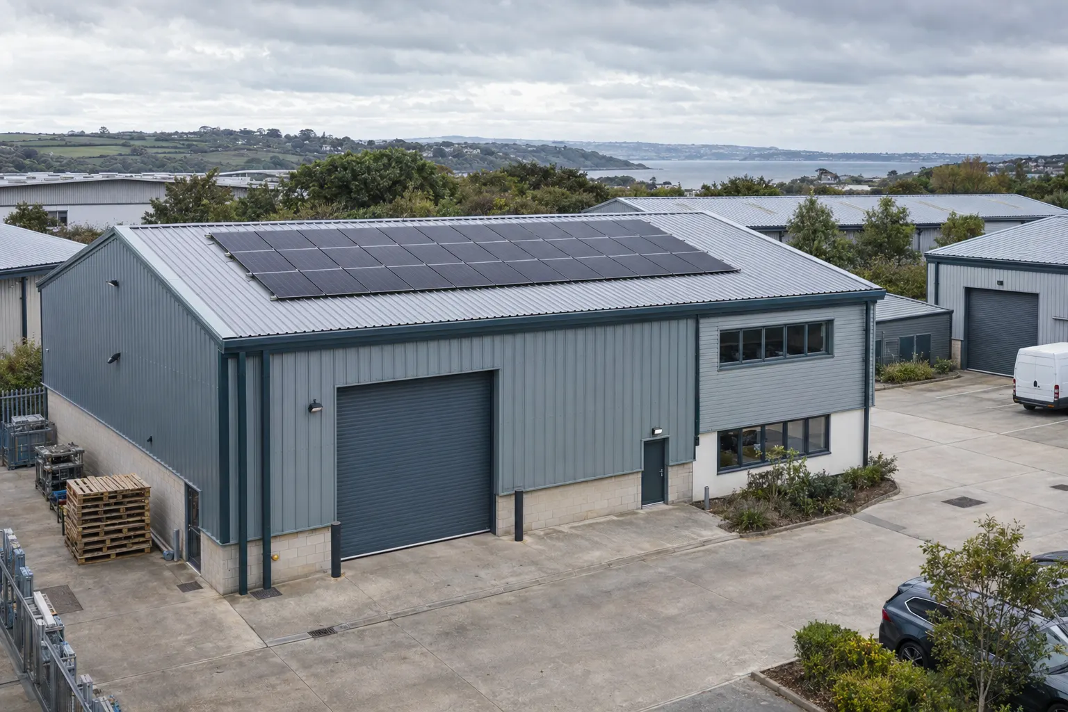 Solar panels on rented commercial property in Falmouth