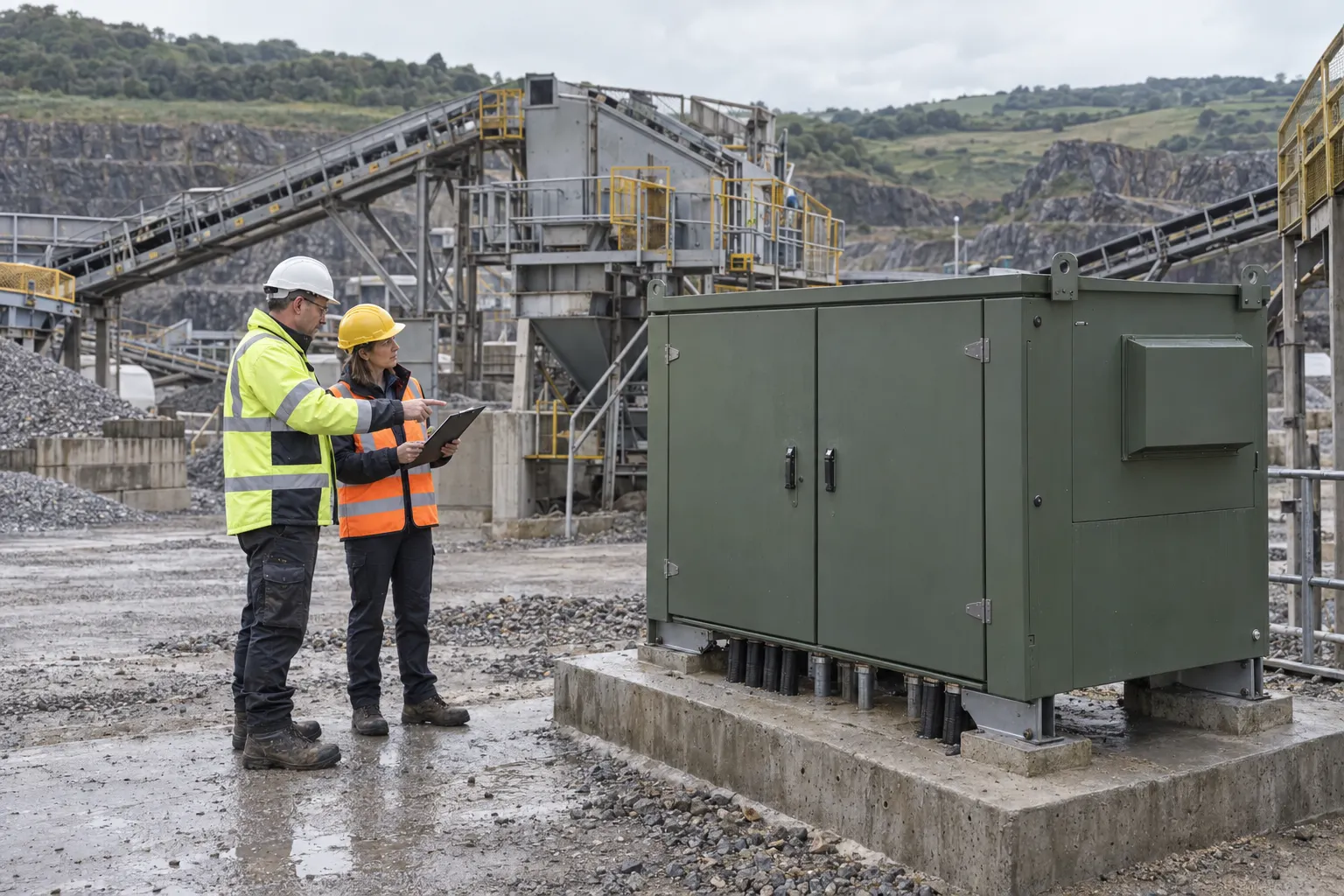How often should a Cornwall quarry inspect its electrical equipment?
