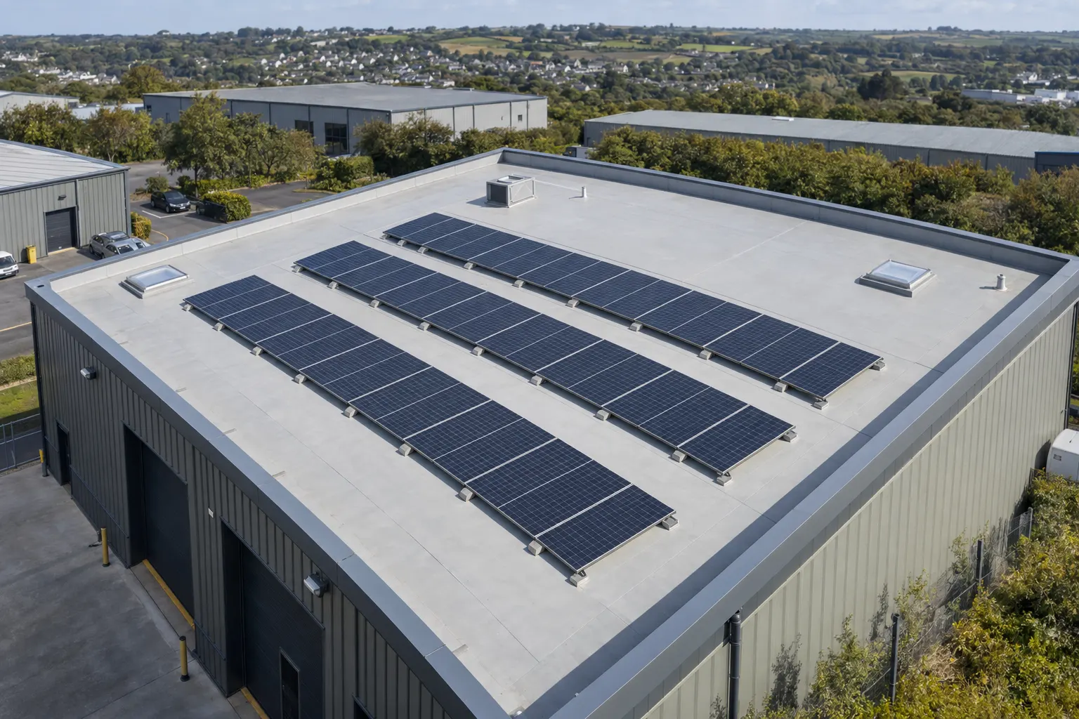 Does a Falmouth commercial roof need planning permission for solar?